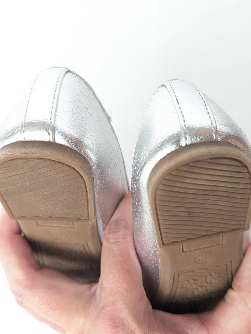 Sonoma Metallic Silver Ballet Flats with Bow